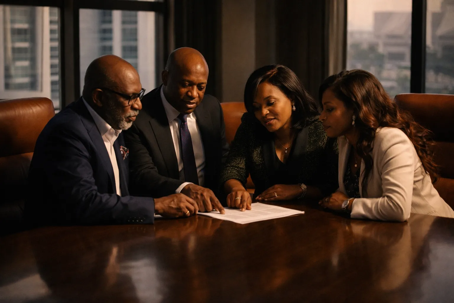 Redline Holdings leadership team in boardroom